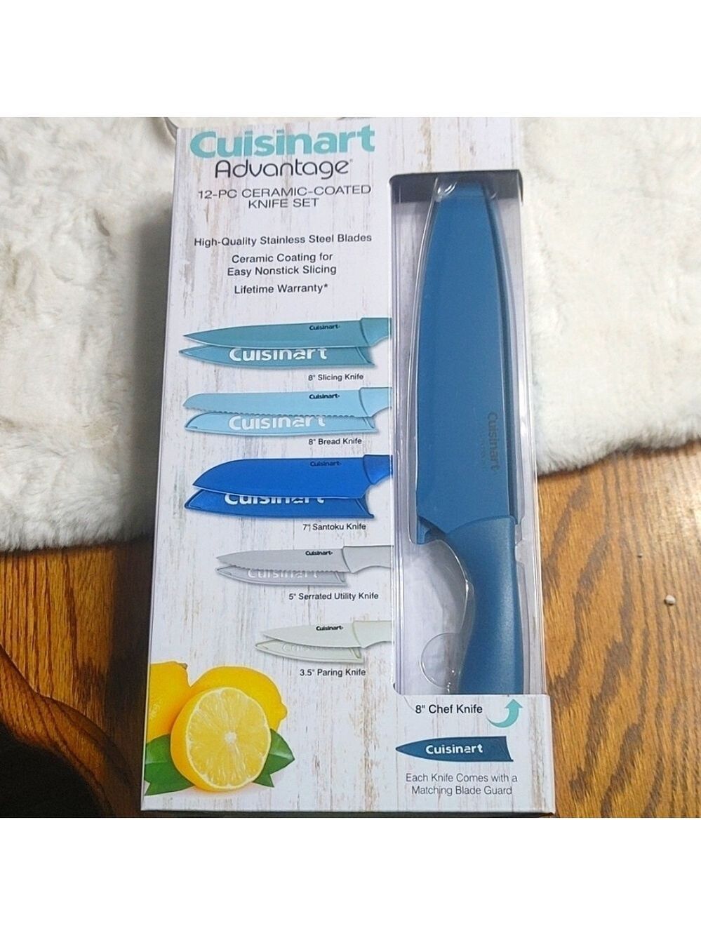 Cuisinart® Advantage® 12 Piece Ceramic Coated color Knife Set with Blade Guards